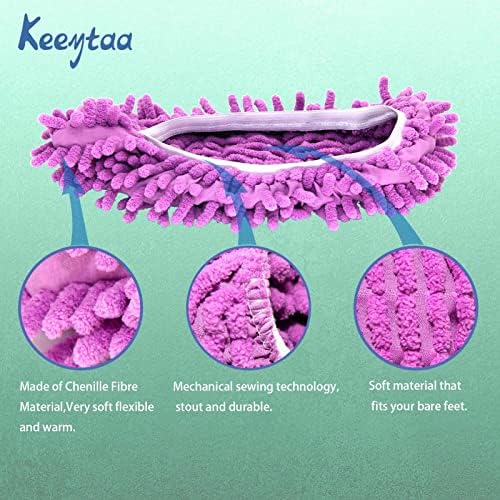 Mop Slippers Shoes 10 Pcs (5 Pairs),Dust Duster, Mop Socks for Women Men Kids Foot, Microfiber Dust Hair Cleaners | Reusable | Washable | Dry The Floors for House Office Bathroom Kitchen