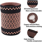 Copper Wrist Compression Brace (2Pcs), Elastic Wrist Support Sleeve Wrist Braces for Tendonitis, Arthritis, Carpal Tunnel Pain Relief, Soft Wrist Wrap Wristbands for Sport, Fitness, Workout, Typing(S)