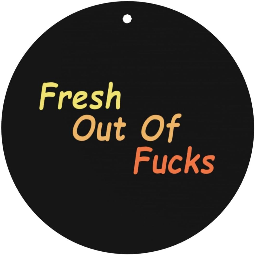 Fresh Out Of Fucks Car Air Freshener Cards Hanging Fragrance Car Accessories Home Office Bedroom