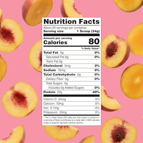 Myprotein Clear Whey Isolate Protein Powder, 1.1 Lb (20 Servings) Peach Mango, 20g Protein per Serving, Naturally Flavored Drink Mix, Daily Protein Intake for Superior Performance