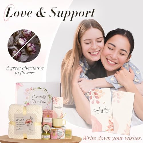 Get Well Gifts for Women Feel Better Gifts Baskets for Women After Surgery Cancer Care Package,Thinking of You Sympathy/Birthday Gift Baskets Hug in a box Gifts for Women,Mom,Her,Wife,Friend,Grandma