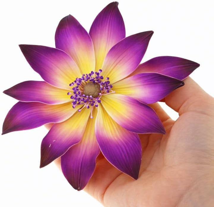 Global Sugar Art Tranquil Water Sugar Cake Flowers, Purple 3 Count by Chef Alan Tetreault