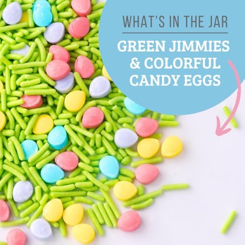 Sweets Indeed Easter Sprinkles, Spring Edible Sprinkle Mix, Perfect for Cake Decorations, Baking, Ice Cream, Cookies, Cupcake Topper For Birthday, Dairy Free, 4 ounces (Egg Hunt)