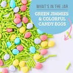 Sweets Indeed Easter Sprinkles, Spring Edible Sprinkle Mix, Perfect for Cake Decorations, Baking, Ice Cream, Cookies, Cupcake Topper For Birthday, Dairy Free, 4 ounces (Egg Hunt)