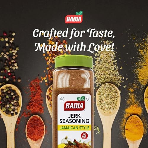 Badia Jerk Seasoning Jamaican Style, 24 oz - Bold, Spicy Caribbean Blend, Dry Rub, Grilling, Chicken, Pork, Seafood, Vegetables, Gluten Free, No MSG