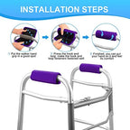 supregear Walker Grips (2 Pack), Soft Padded Hand Covers, Non-Slip Comfortable Cushion Padding for Folding Walker Handle, Moisture Wicking Mobility Accessory