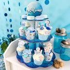 48PCS Edible Under The Sea Cupcake Topper Edible Starfish Octopus Crab Jellyfish Dolphin Starfish Seahorse Cupcake Picks for Under the Sea Baby Shower Boys Girls Birthday Party Decorations