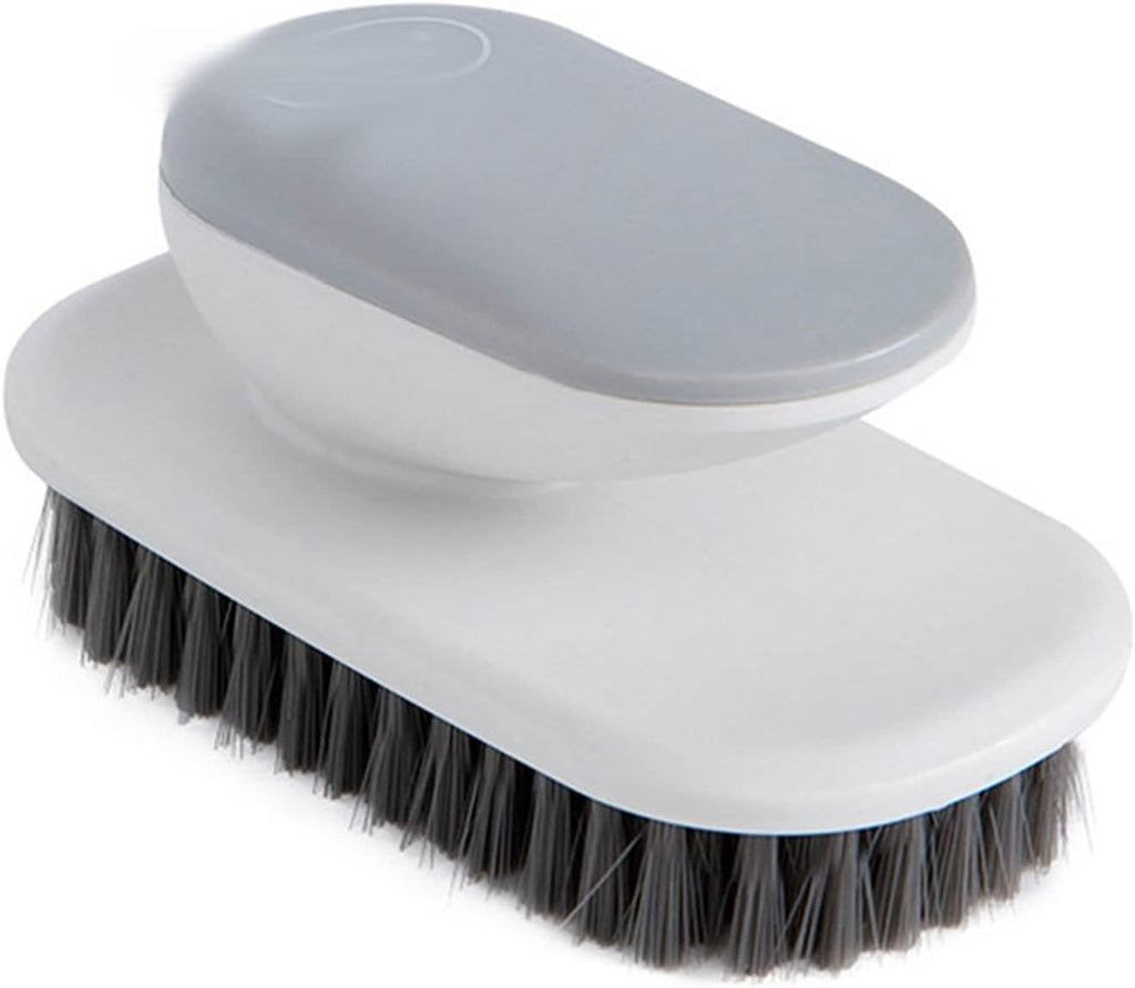 Household Cleaning Brushes Laundry Brush with Handle Flexible Washing Scrub Soft Hair Cleaning Clothes Cleaner Household Tools(Grey)