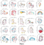 Rsstarxi 80 Pack Edible Horse Cupcake Toppers Rainbow Cake Decorations Horse Cupcake Decorations for Baby Shower Girls Birthday Party Decorations