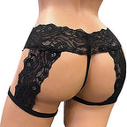 Mens Lace Panties Sexy Underwear Boxer Briefs Pouch Underwear Lingerie for Men Bikini Briefs Sissy Pouch Crossdress Panties