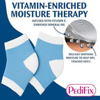 PediFix Visco-GEL Heel Sleeves – Moisturizing Gel Socks with Mineral Oil for Dry, Cracked Heels & Calluses – Softens, Repairs & Hydrates Skin – Reusable & Washable – One Size Fits Most – 1 Pair