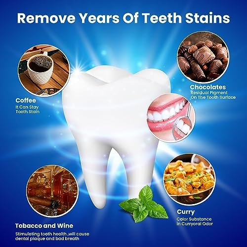 Teeth Whitening Strips, 28 Pcs Whitening Strips for Teeth Sensitive, Effective and Safe Whiting Stripes Reduced Sensitivity White-Strips, Helps Remove Smoking/Coffee/Soda/Wine Stain (14 Treatments)
