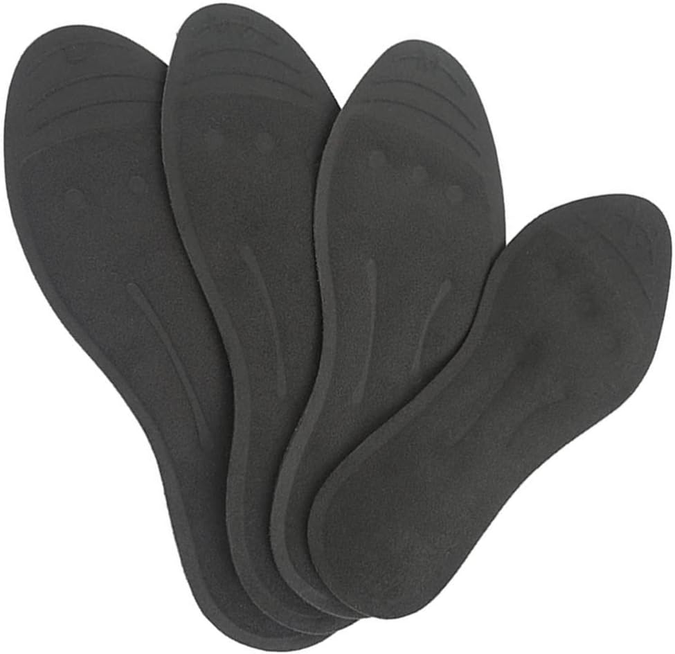 FOMIYES Liquid Massaging Orthotic Shoe Insoles with TPU Gel Pads for Plantar Fasciitis Relief and Shock Absorption Black XL Size Inserts for Foot Pain and Support