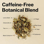 Herbal Tea Loose Leaf, Black Cohosh Tea with Chamomile, Red Clover, Tulsi- Caffeine Free, No Plastic -Made in USA, 40 Servings