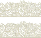 Funshowcase Large Pre-Made Ready to Use Edible Cake Lace Cherry Blossom Ivory White 14-inch 10-piece Set