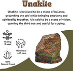 Amazing Gemstone Unakite Jasper Raw Crystals and Healing Stones, Natural Rocks for Tumbling and DIY Raw Stones and Crystals (1 lb)