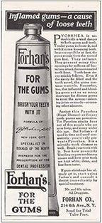 RelicPaper 1918 Forhan's For the Gums: Inflamed Gums, Forhans Print Ad
