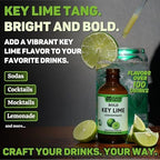 FLAVOR VALLEY Key Lime Concentrate | Flavor Over 100 Drinks, Sodas, Cocktails, Mocktails – Real Key Lime Tang | Non GMO – Craft Your Drinks. Your Way.