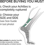 Achilles Tendon RUPTURE Night Splint, ONLY for COMPLETE Achilles tear - BEFORE PURCHASE: 1. Select SIZE & SIDE 2. Check with MEDICAL PROFESSIONAL (Small, Left)