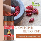 Ghost Pepper Powder (Bhut Jolokia Chili) - 3.5 oz/100 gm, 100% Pure, Smoked, Hottest & Spicy Chili Powder, Add Unique, Delicious, Complex and Smoky Flavor to Your Favorite Dishes