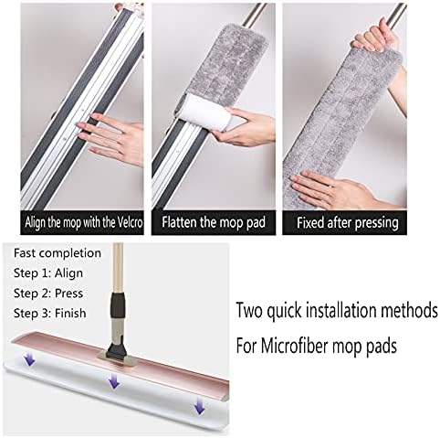 18 Inch Microfiber Floor mop Pads 6 Pack Microfiber Mop Replacement Heads for Wet Dry Mops Premium Floor Cleaning Pads Reusable Best Home Cleaning mops dust Hardwood Tile Kitchen