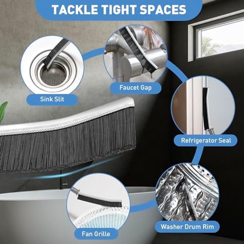 6PCS Crevice Cleaning Brush, Hard Bristle Crevice Cleaning Brush, Multi-Purpose Gap Cleaning Brush, The Crevice Brush is Great for Cleaning Small Gaps in Kitchens, Bathrooms，Tiles and Windows.