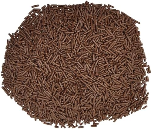 Homankit Brown Jimmies Sprinkles Edible Sprinkle Candy Soft Jimmies Toppings for Ice Cream, Cupcake, Cake, Cookie, Dessert Decorating 2.75 Ounces (Not Chocolate)
