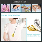 Telescopic Back Scratcher Extendable Handle, Portable Stainless Steel Hand Massage Tool, Extends from 8.66 to 23.23 inches, 2 Pack