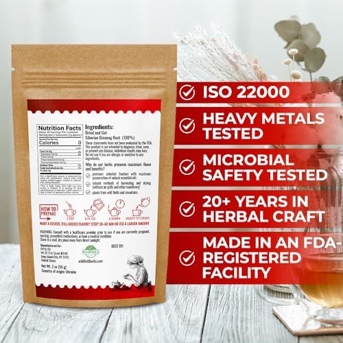 2 oz. Siberian Ginseng Ginseng Root Tea (Eleutherococcus Senticosus) - 56g Herb Tea Siberiano