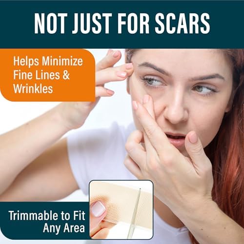 NUVADERMIS Silicone Scar Sheets for Surgical Scars - 120" x 1.5" Roll - Medical Grade Silicone Scar Tape and Face Tape for Wrinkles, Keloid Scars, and Hypertrophic Scars - Reusable - 1 Pack