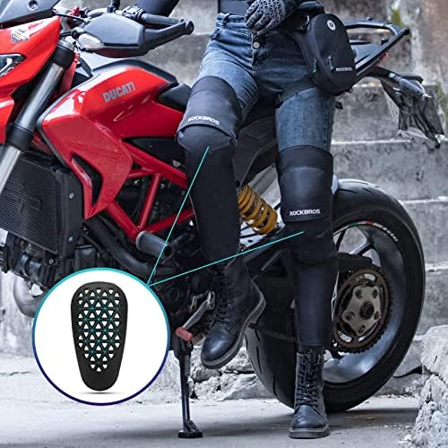 ROCKBROS Motorcycle Knee Pad Winter Leg Warmer Windproof Knee Warm Pad with EVA Protector for Motorcycle Skiing Snowmobile