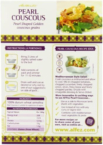 Al'fez Pearl Couscous 200 g (Pack of 12)