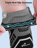 Copper Knee Brace for Men & Women - Knee Compression Sleeve with Side Stabilizers - Knee Support for Running, Hiking, Walking, Basketball, Volleyball, Meniscus Tear, ACL, Arthritis Knee Pain Relief