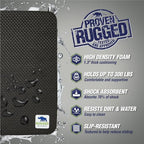 RUGGED RHINO Heavy Duty Patent Pending Kneeling Pad, Shock Absorbent Thick Knee Pads, Holds Up to 300 lbs, Protect Knees from Hard Concrete Surfaces, For Mechanics, Yard Gardening, Gym, Onyx Black