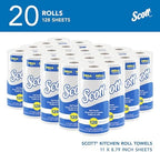 Scott Professional Kitchen Paper Towels, Bulk (41482), Fast-Drying Absorbency Pockets, White, Perforated (128 Sheets/Roll, 20 Rolls/Case, 2,560 Sheet Total)