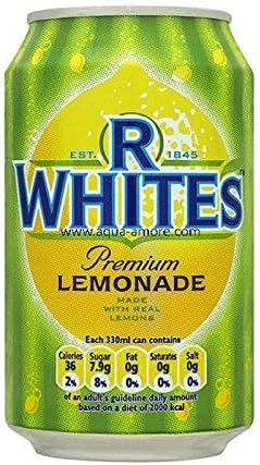 R Whites Lemonade cans 330ml (Pack of 6)