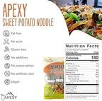 APEXY Sweet Potato Glass Noodles, Japchae Noodles, Korean Vermicelli Pasta, Fat-free and Gluten-free, 100% Sweet Potato Starch, No Additive, No Alum inside, 24oz (680g)