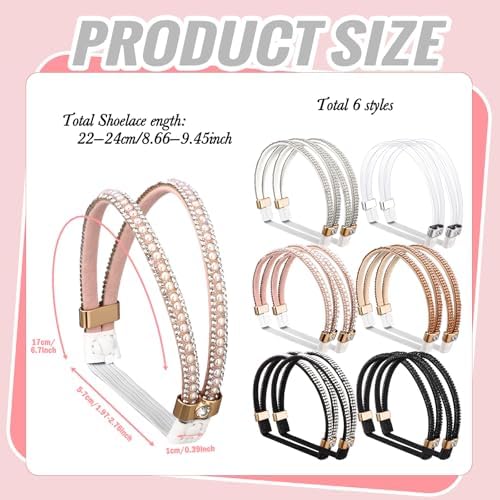 Cozypower 6 Pairs Elastic High Heels Shoe Straps Detachable Shoe Belt for Anti-loose Straps for High Heels Sandals Slippers