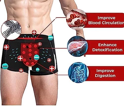 6 Pack Men's Enlargement Physiological Therapy Underwear Magnetic Health Care Boxer Brief Breathable Inner Pants (Color : Gray, Size : X-Large)