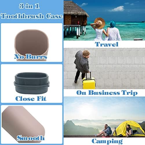 Travel Toothbrush Case, Toothbrush Holder Travel Case Portable Toothbrush Travel Container for Bathroom Travel School Business Camping Toothbrush Case for Traveling
