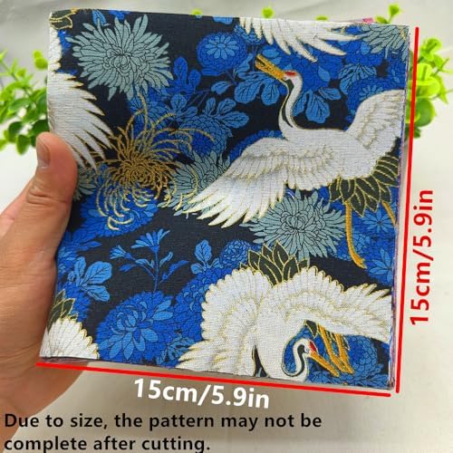 50 Pcs 6 x 6 inch Cotton Fabric, 100% Twill Cotton, DIY Making Supplies Quilting Patchwork Fabric, for Quilting Patchwork Cushions