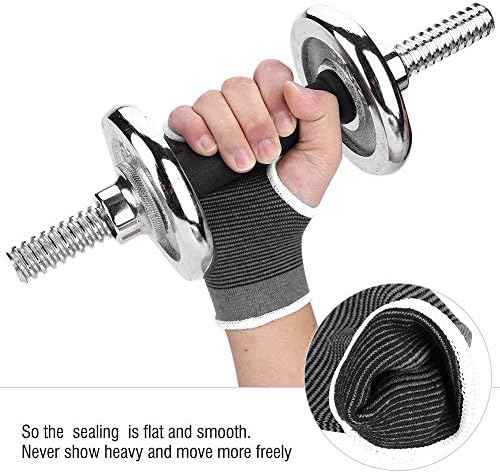 VGEBY 1Pair Wrist Brace, Elastic Wristband Wrist Palm Brace Carpal Tunnel Hand Compression Support Wrap Basketball Football Sports Gym Protector (Gray) Palm Protector For Hand