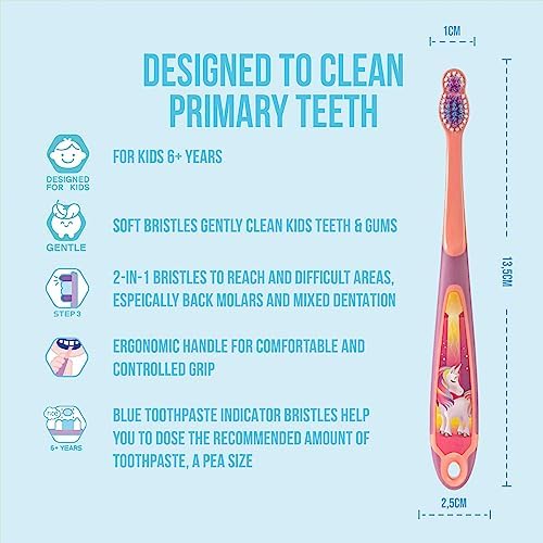Jordan* ® | Step 2 Kids Toothbrush | 3-5 Years, Soft Bristles, BPA Free,4 Pack | Pink