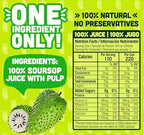 NILO Soursop Juice | 100% Real Guanabana Soursop Graviola | NO Sugar added | NOT From Concentrate | 16.57 oz (Pack of 12)