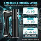Sculptor Full Body Contour Device with Heat & EMS, Cellulite Massager Skin Firming & Lymphatic Drainage Muscle Relief Better Circulation, Electric Fascia Knife for Belly, Arm, Waist, Leg (Black)