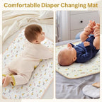 Muslin Diaper Changing Pad, Waterproof Diaper Change Mat Liner for Baby, Reusable Incontinence Underpad for Travel, Leakproof Absorbent Mat for Newborn