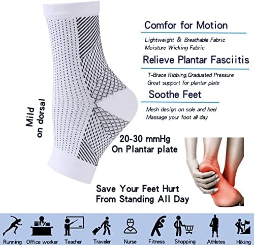 Soothe Pain Relief Socks for Neuropathy Pain (US, Alpha, Large, Regular, Regular, Standard, White)