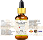 Greenwood Essential Pure Curry Leaf (Patta) Essential Oil (Murraya koenigii) with Glass Dropper Steam Distilled 15ml (0.50 oz)