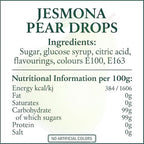 Jesmona Pear Drops - British Hard Candy 250g / 8.8 Oz (Pack of 12) Gift Tin | Mini Pear Flavored Boiled Sweet | Traditional Old Fashioned Retro English Sweets | Imported Confectionery from England, UK