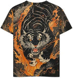 MARSVOVO V Neck T Shirts Men Graphic Short Sleeve Hippie Tees for Men Big and Tall Mens Shirt